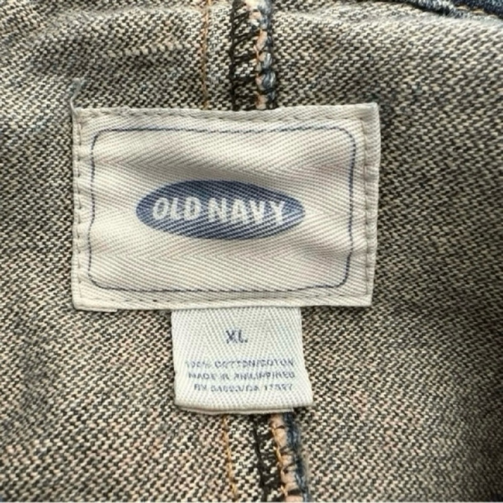 Vintage Early 2000s Cargo Pocket Denim Jean Jacket Women's Size L - Picture 9 of 10